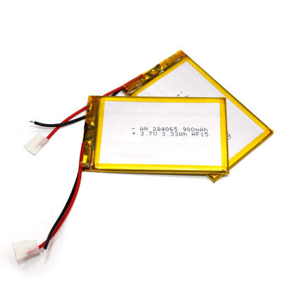 3.7V 900mAh 284065 Lithium Polymer Battery, Rechargeable Li-Po Battery with PH2.0 Connector for GPS Tracker，RoHS Compliant Made in China