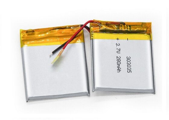 Small 303035 3.7V  280mAh Li Ion Battery Rechargeable Li-Poly Battery