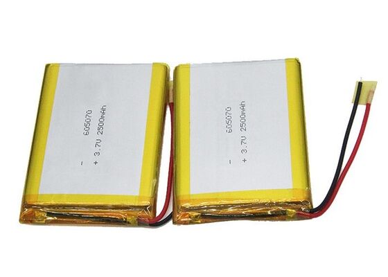 Safety 3.7V Lipo Battery 2500mAh 605070 Rechargeable Lithium Polymer Battery