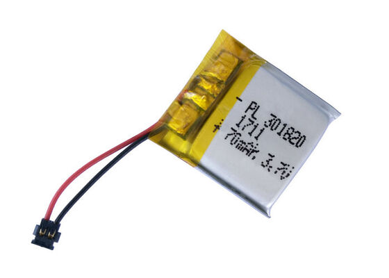 Small Size 301820 3.7V 70mah Rechargeable Lithium Ion Polymer Battery