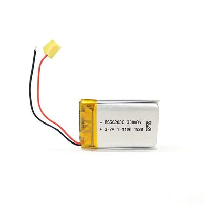 Rechargeable 300mAh 3.7 V Li Polymer Battery Longer Cycle Life
