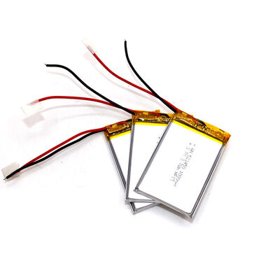 3.7V 1000mAh Lithium Polymer Battery, 3.7Wh Rechargeable Battery Cell with White 2‑Pin Connector for Portable Handheld Devices, CE China Manufacturer