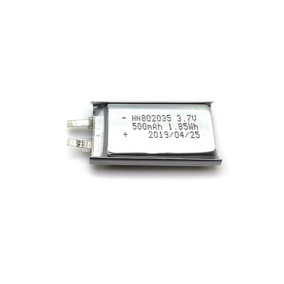 Rechargeable 3.7V 500mAh 1.85Wh Li Ion Polymer Cell PL802035