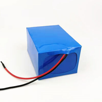 40Ah 12V Large Square Block 18650 Rechargeable Lithium Battery Pack with Stripped Red Black Bare Lead Wires for Portable Electronic Devices, RoHS Compliant Made in China