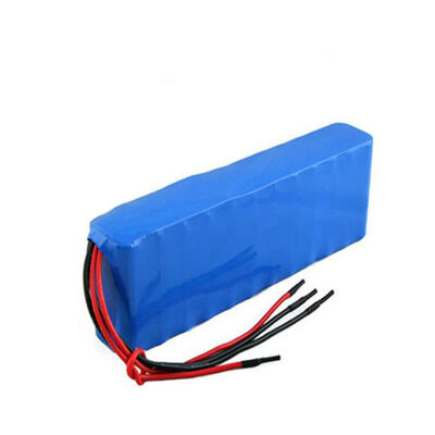 CC CV 12V 16Ah 18650 Lithium Ion Battery, Blue PVC Heat Shrink Insulation with 2 Groups of Stripped Red Black Lead Wires, CE China Manufacturing Factory