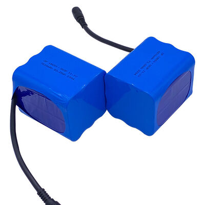 11.1V 7500mAh 18650 Lithium Battery Pack, Blue PVC Insulated Rechargeable Li-ion Cells for Handheld Testing Instruments with Pre-Wired DC Male Female Connectors, UN38.3 Certified
