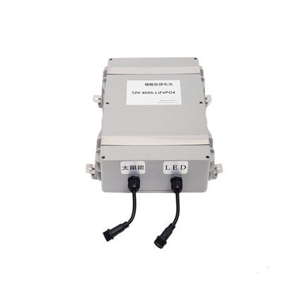 Custom 12V 40Ah Waterproof ABS Outdoor Enclosure LiFePO4 Lithium Battery Pack for Solar Panel Charging , RoHS Compliant Made in China