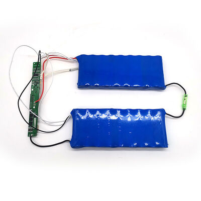 9Ah 24V Split Dual Cell Lithium Ion Battery Pack with Separate BMS Equalization Board, Blue PVC Wrapped Rechargeable Li-ion Storage Battery for E-Bike，CE China Manufacturer
