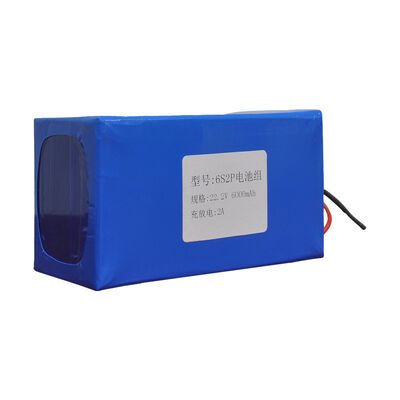 6000mAh 24V 18650 Rechargeable Lithium Ion Battery Pack with Red Black Wire Lead for Mini DC Water Pump，RoHS Compliant Made in China