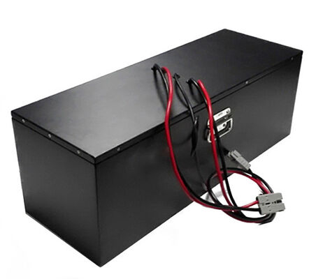 48V 100Ah LiFePO4 Lithium Battery Pack with Side Recessed Carry Handle & Dual Separate Anderson Connectors for Warehouse Automation Equipment, UN38.3 Certified