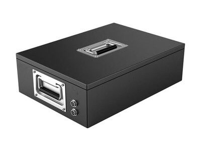 20Ah 48VLiFePO4 Lithium Battery Pack with Recessed Top Handle, Side Built-in Carry Handle & Dual Aviation Connector Ports for Mini Solar Storage, UN38.3 Certified