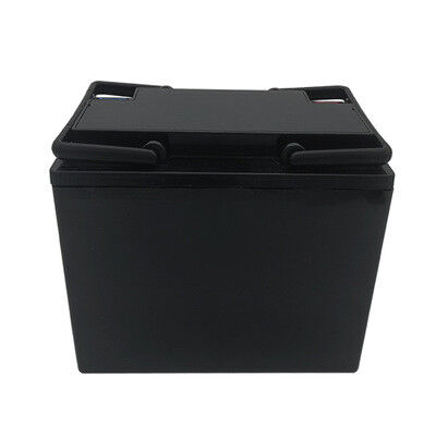 12.5A 25Ah 48V Black Plastic Case LiFePO4 Lithium Iron Phosphate Battery Pack,  Double Integrated Carry Handles Red & Blue Brass Terminal for Golf Cart, UN38.3 Certified
