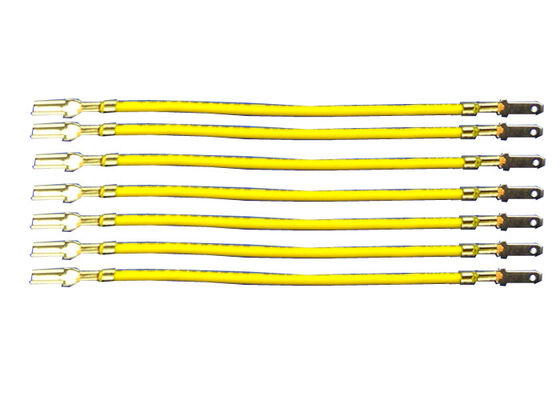Spade Terminals Battery Solder Tabs 95 Mm Yellow Wire Cable Length For LED Lighting Battery