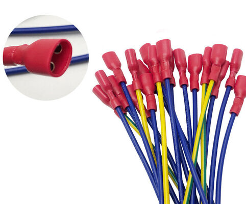 Custom 250 Pre-insulated Spade Harness, 2.8/4.8/6.3mm Male Female Quick Connect Terminal Wire with PVC Insulation for Home Appliance, China Manufacturing Factory