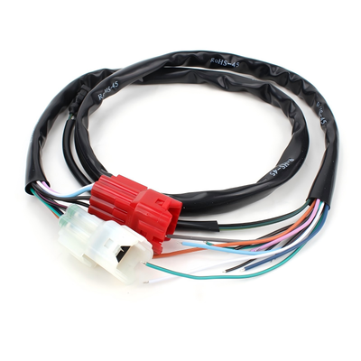 Custom Automotive Wire Harness | Custom Red White Mating Lock Connector Cable Assembly for Electric Scooter Light Controller | Terminal Cable China Factory