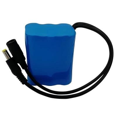 Custom 12V 5Ah 18650 Series Parallel Lithium Ion Battery Pack, Built-in Protection Board with Separate DC Charge & Discharge Terminals for Portable Equipment, MSDS Certified