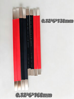 Bulk Order Battery Nickel Strip, OEM 0.12*6*130/160mm Battery Nickel Strip, Pre‑Sleeved 105/120mm Black Heat‑Shrink Tube with Bare Tab on Both Sides for Battery, Monthly Supply Battery Nickel Tab