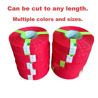Factory Direct Sale | Red PVC Heat Shrink Wrap Tube for 18650 21700 26650 Lithium Battery, Custom Flat Width 5mm-600mm | Manufacturer Wholesale OEM Battery Accessories