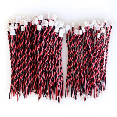 Bespoke JST EHR-2P 22AWG Twisted Red Black Wire Harness for Battery & Electronics