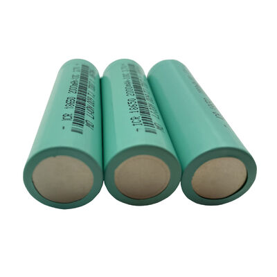 ICR18650 3.7V 2000mAh 10C High Discharge Rechargeable Lithium Ion Battery Cell, Flat Top Unprotected 18650 Battery for Electric Toys，RoHS Compliant Made in China