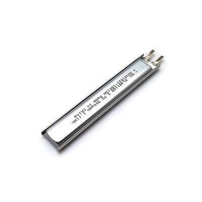 300mAh 3.7V PL491665 Lithium Polymer Battery，Rechargeable Li-Po Battery Cell with Tabs for Bluetooth Devices，RoHS Compliant Made in China
