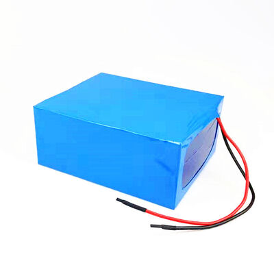 20Ah 24V Customized Lithium Ion Battery Pack Full Blue PVC Insulation Film with Bare Red Black Wire Terminals, Built-in BMS Protection Circuit for E-bike, CE Certified
