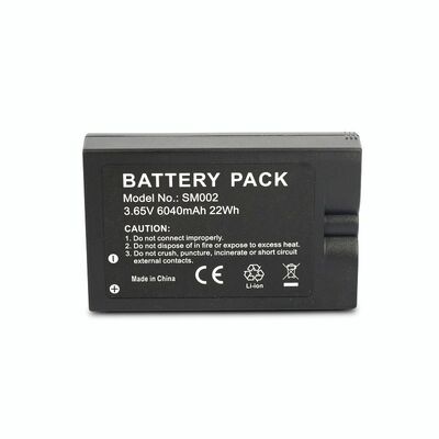 22Wh 3.65V 6040mAh Portable Rechargeable Lithium Battery Pack with Metal Mount Clip & Dual LED Charge Indicator Lights，RoHS Compliant Made in China