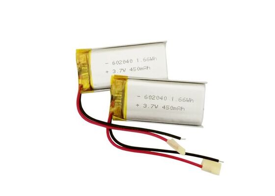 1S 3.7 V Lipo Battery 450mAh 602040 Lithium Ion Polymer Batteries