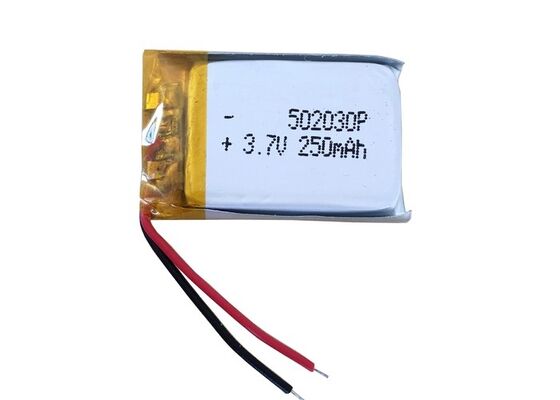 250mAh 3.7V Lipo Battery 502030 , Wireless Keyboard Li Polymer Rechargeable Battery