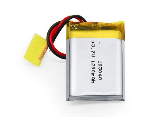 3.7V Lithium Polymer Rechargeable Battery 1200mAh , 103040 1 Cell Lipo Battery