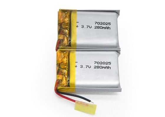 702025 3.7V 280mah Lithium Polymer Battery Pack Rechargeable Lipo Battery
