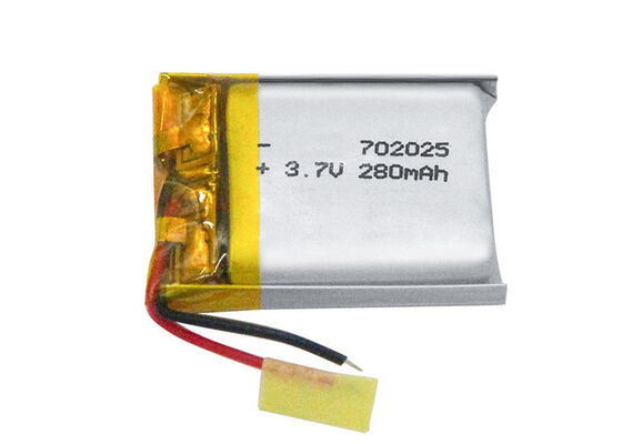702025 3.7V 280mah Lithium Polymer Battery Pack Rechargeable Lipo Battery