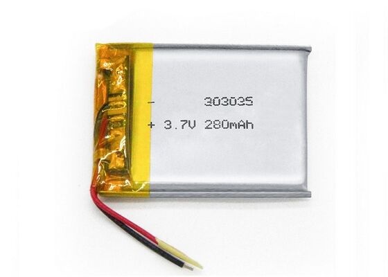 Small 303035 3.7V  280mAh Li Ion Battery Rechargeable Li-Poly Battery
