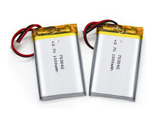 Lithium Polymer Batteries 703048 3.7V 1000mAh Rechargeable Lipo Battery