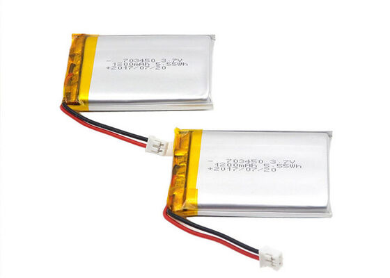 Rechargeable Lithium Polymer Battery Pack , 703450 3.7V Li ion Battery 1200mAh