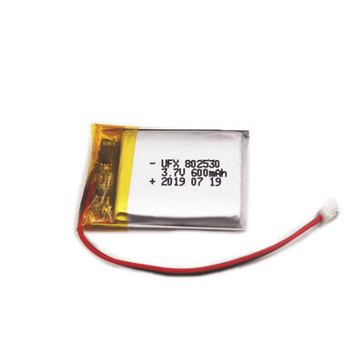 PL802530 2.22Wh 600mAh 3.7 V Lithium Ion Polymer Battery