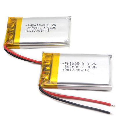 Polymer Battery PL802540 800mAh 3.7 V Lithium Ion Polymer Battery