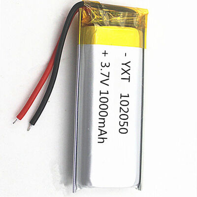 Custom PL102050 1000mAh 3.7 V Lithium Ion Polymer Battery for sale