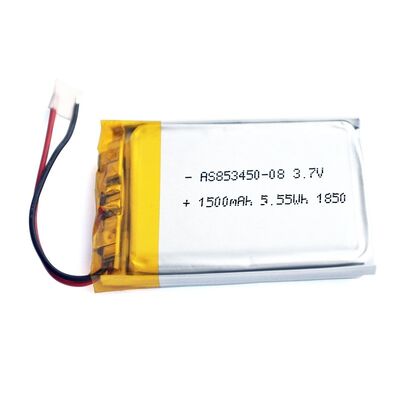 1500mAh 3.7 V Li Polymer Battery PL853450 Overcharge Protection