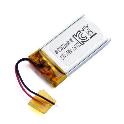 UN38.3 200mAh 3.7 V Lithium Polymer Battery Pack PL461730