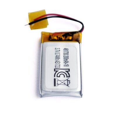 UN38.3 200mAh 3.7 V Lithium Polymer Battery Pack PL461730