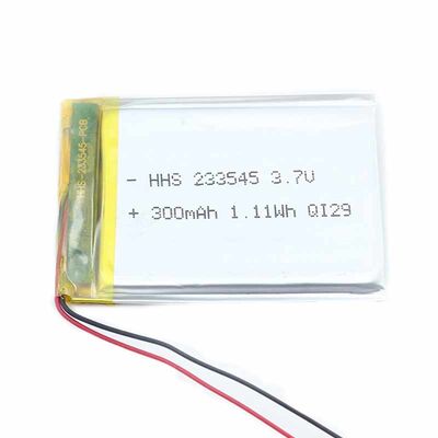 IEC62133 PL233545 3.7Volt 300mAh Lithium Ion Polymer Battery