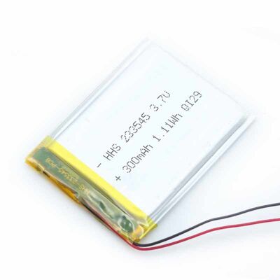 IEC62133 PL233545 3.7Volt 300mAh Lithium Ion Polymer Battery