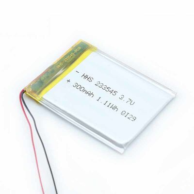 IEC62133 PL233545 3.7Volt 300mAh Lithium Ion Polymer Battery