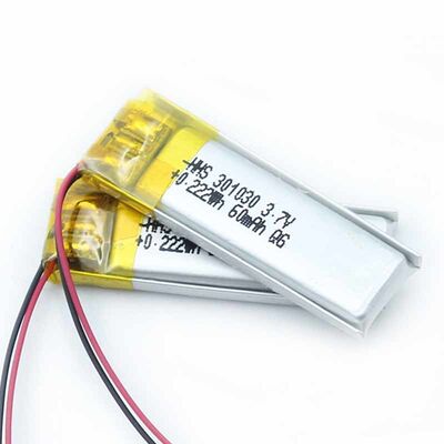 Bluetooth MSDS 3.7V 60mAh Polymer Battery Pack 1C Discharge