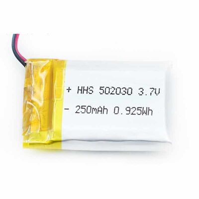 PL502030 3.7V 250mAh Rechargeable Lithium Polymer Li-Po Battery with Wires for Mini Portable Devices, CE China Manufacturing