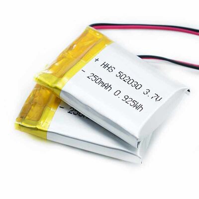 PL502030 3.7V 250mAh Rechargeable Lithium Polymer Li-Po Battery with Wires for Mini Portable Devices, CE China Manufacturing