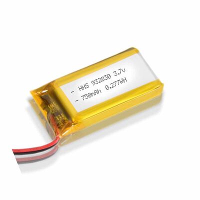3.7V 750mAh Li-Polymer Battery 932830 Rechargeable Soft Pack Replacement Battery for Mini Portable Electronics, IEC62133 China Manufacturer