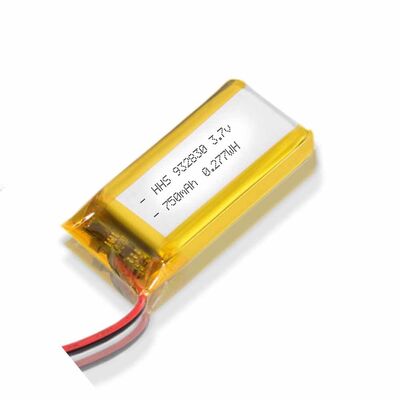 3.7V 750mAh Li-Polymer Battery 932830 Rechargeable Soft Pack Replacement Battery for Mini Portable Electronics, IEC62133 China Manufacturer