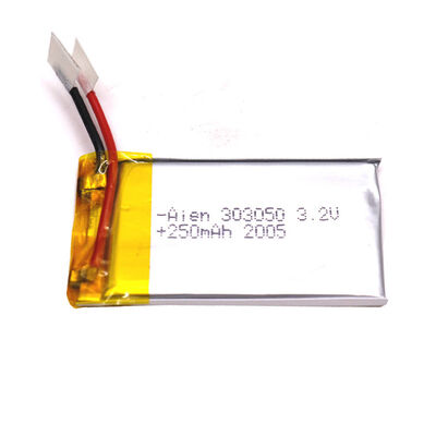 Custom Made LIFIPO4 BATTERY PACK 3.2V 250mAh with High Temperature LI FE PO BATTERY CELL